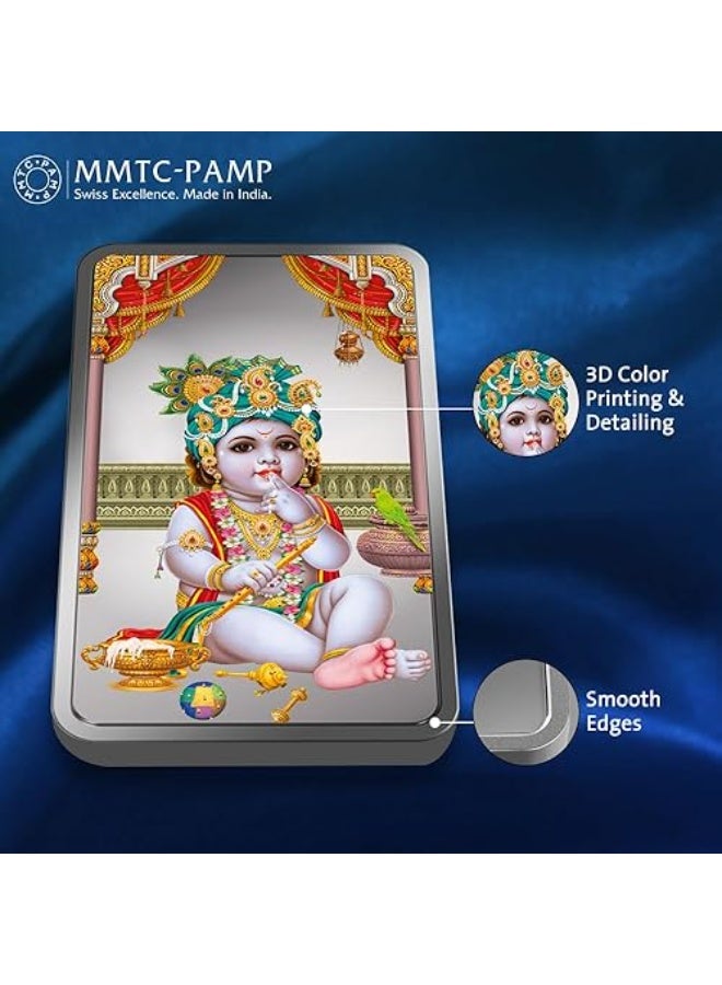 KHUSHBOO JEWELS MMTC - PAMP PURE SILVER 999 LADDU GOPAL 50 GRAMS BAR - Image 3